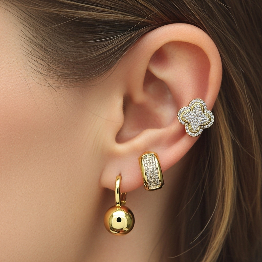 Aretes de Acero Inoxidable con Baño en Oro 24K – Brillo y Estilo Premium