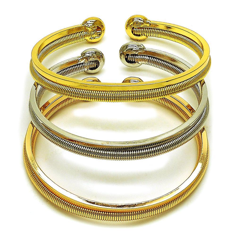 Pulsera Tubular Flexible en Acero Inoxidable Bañada en Oro 24K