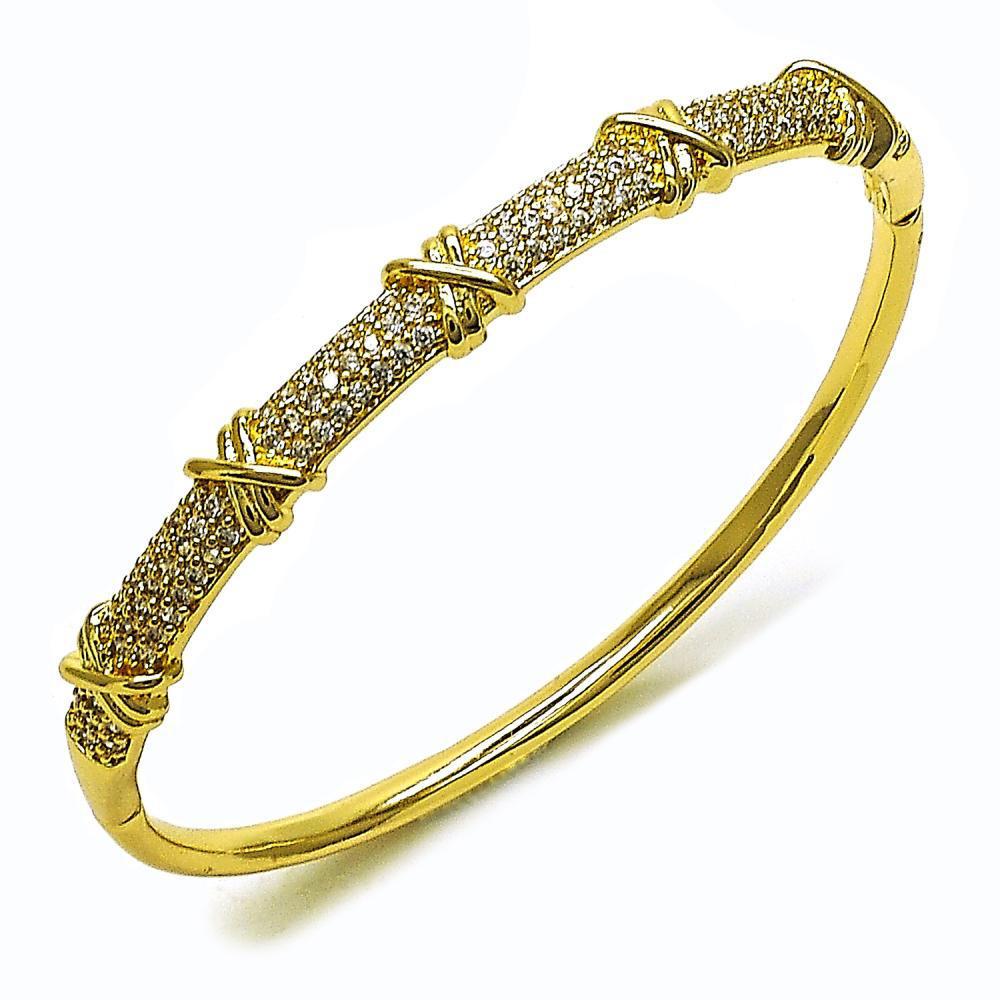 Sortija Pavé con Detalles en “X” Bañada en Oro 24K – Acero Inoxidable Premium